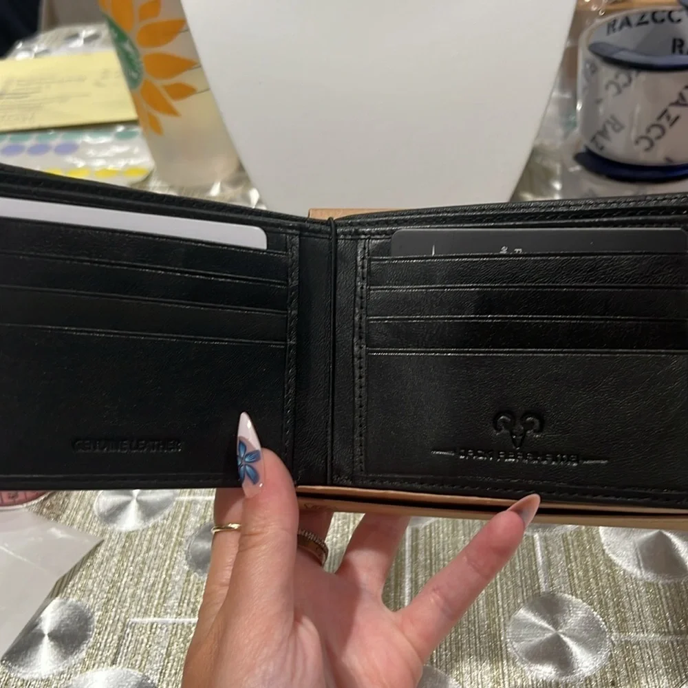 366. Jack Abrahams Genuine Black and Brown Leather Wallet